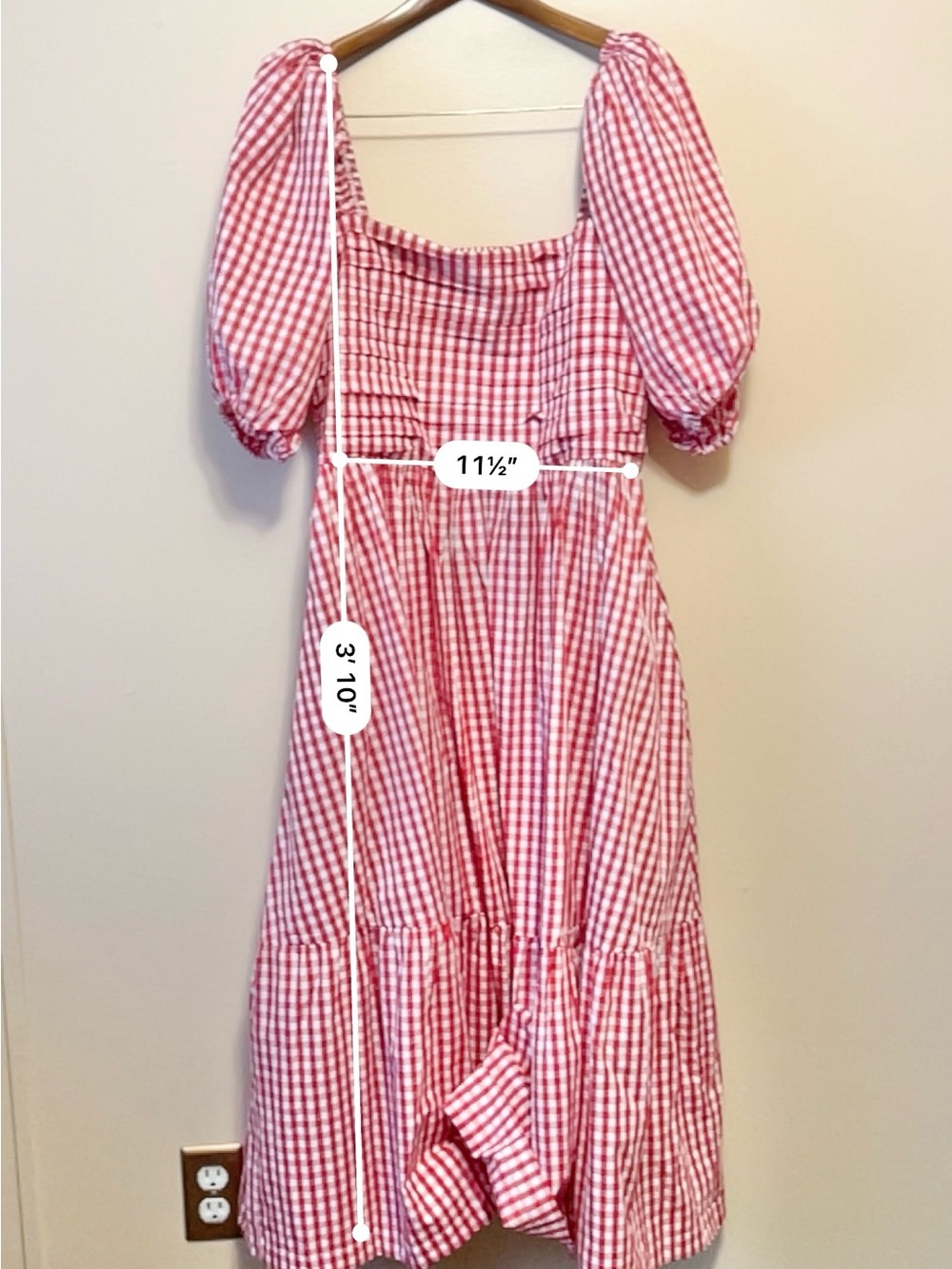 Abercrombie & Fitch Pink and Red Smocked Top - Picture 9 of 9